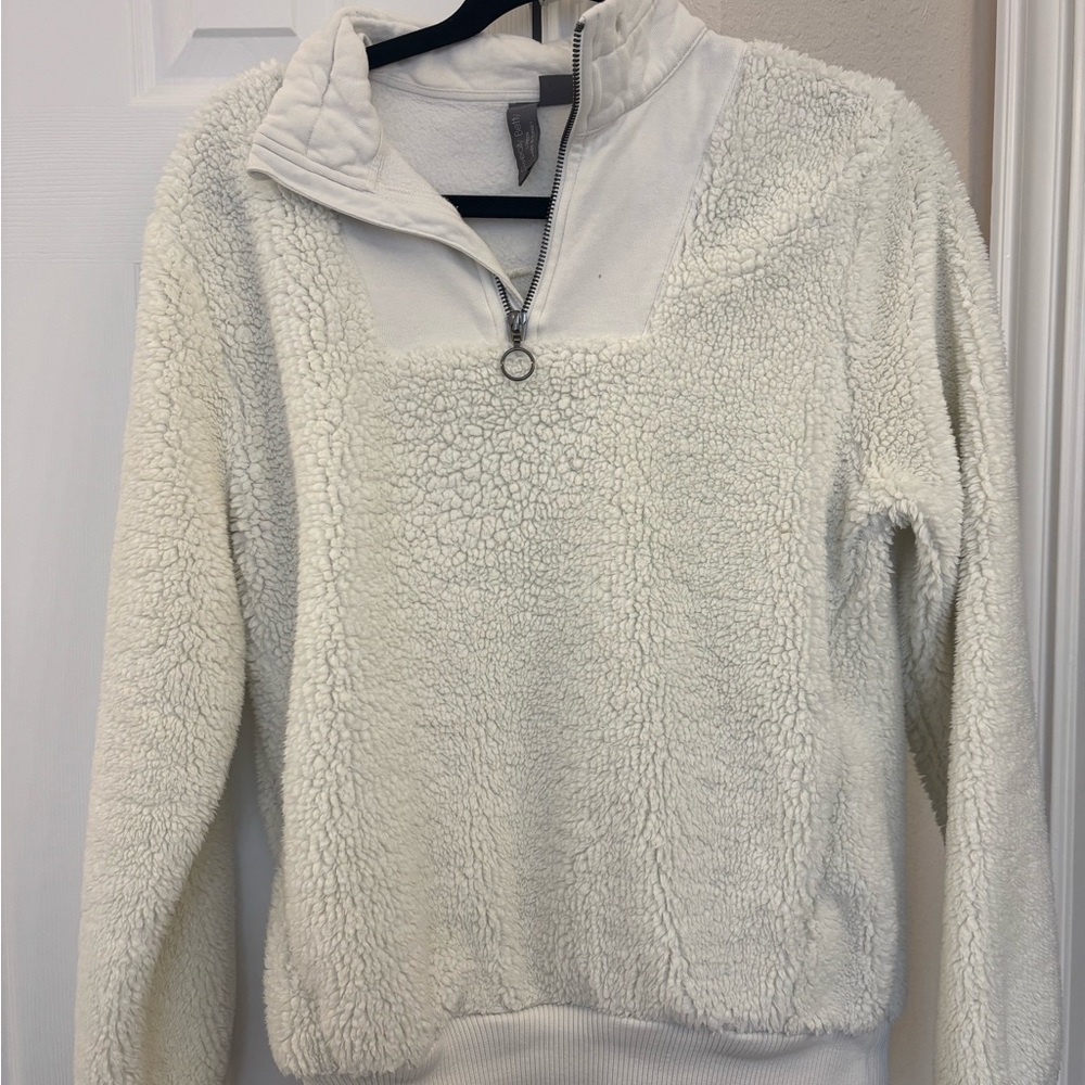Sweaty Betty White Sherpa Pullover